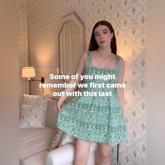 HILL HOUSE THE CHER MINI DRESS SIZE SMALL. - Picture 4 of 7